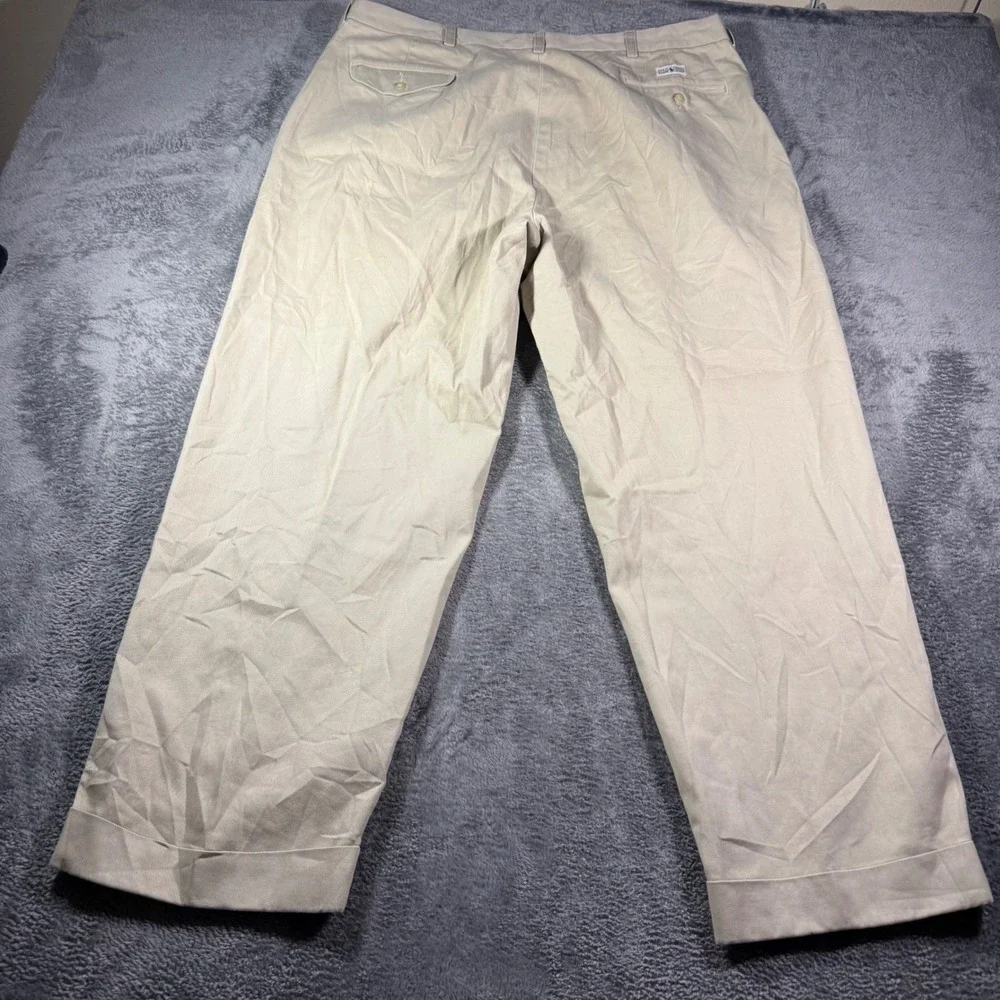 Polo Ralph Lauren Hammond Pant Mens 40x29 Tan Khaki Pleated Cuffed Chino Trouser